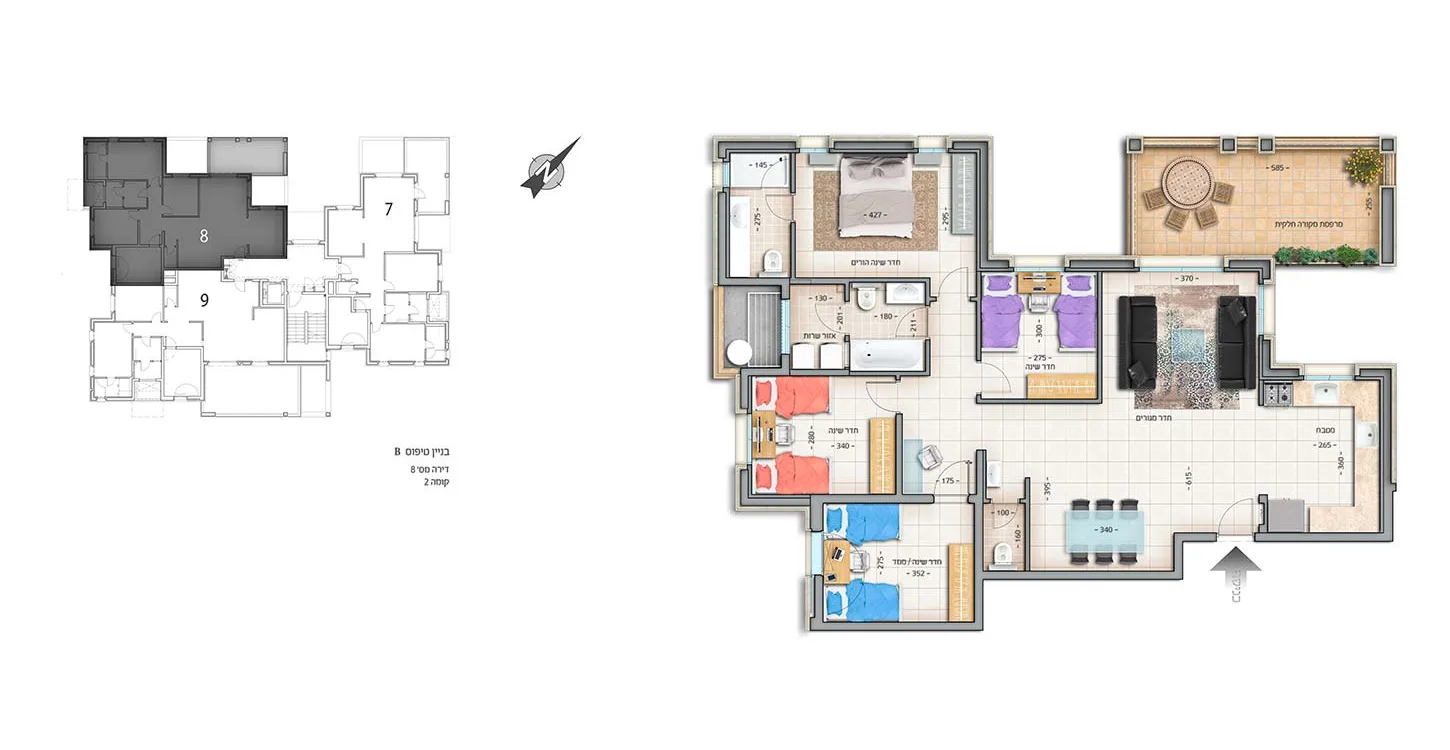 בניין B - קומה 1