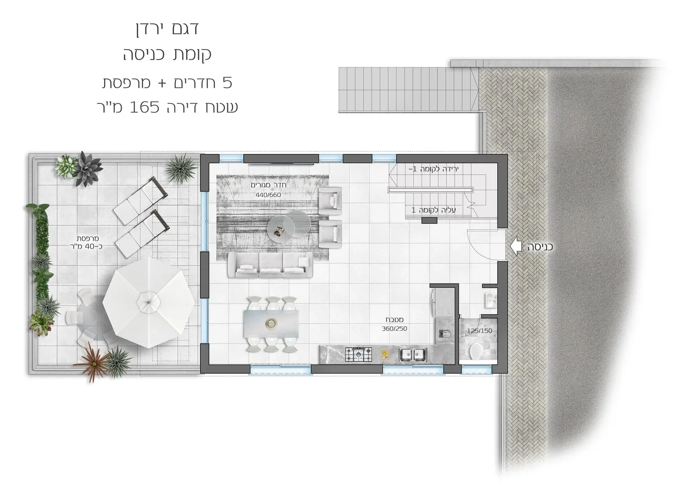 דופלקס עליון (קומת כניסה)