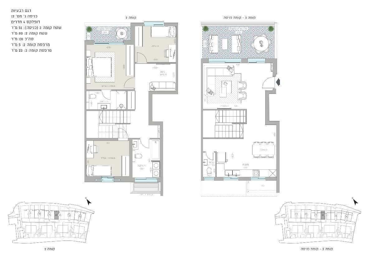 דירת גג ברביעיות