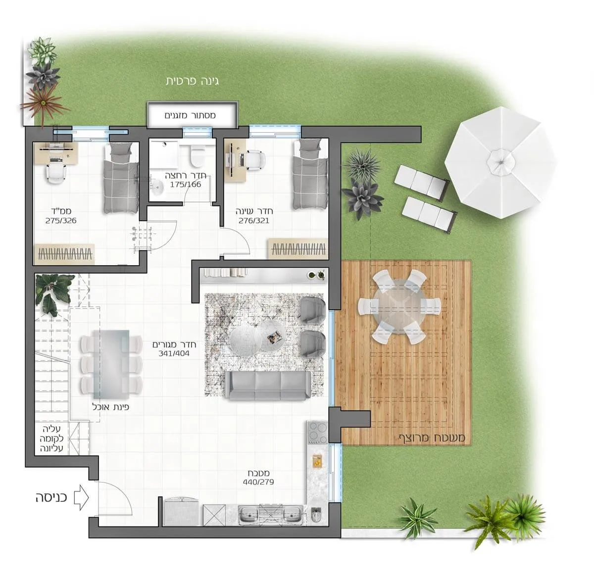 דגם אייל - מדורגים 7 חדרים